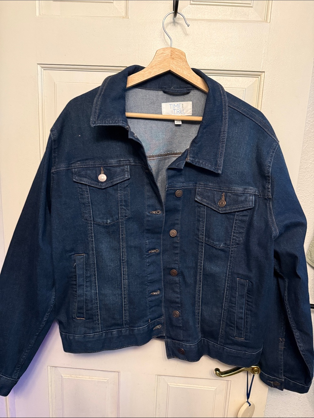 Time and Tru Dark Blue Denim Jean Jacket